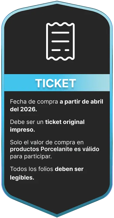 Instrucciones de registro para porcelanite